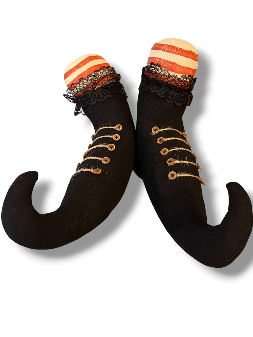 Primitive cloth Halloween witches boots